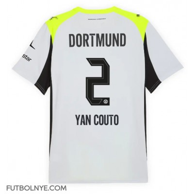 Camiseta Borussia Dortmund Yan Couto #2 Visitante Equipación 2025-26 manga corta Camiseta Borussia Dortmund Yan Couto #2 Visitante Equipación 2025-26 manga corta